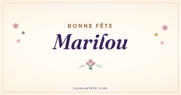 Image « Bonne fête Marilou » au format large
