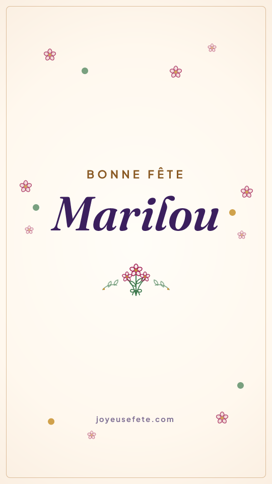 Image « Bonne fête Marilou » au format story