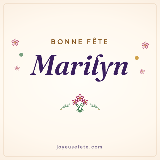 Image carrée « Bonne fête Marilyn » pour WhatsApp