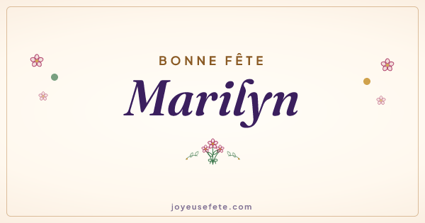 Image « Bonne fête Marilyn » au format large
