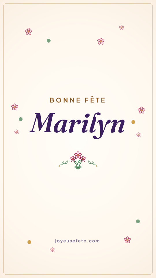 Image « Bonne fête Marilyn » au format story