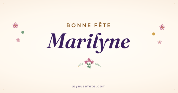 Image « Bonne fête Marilyne » au format large