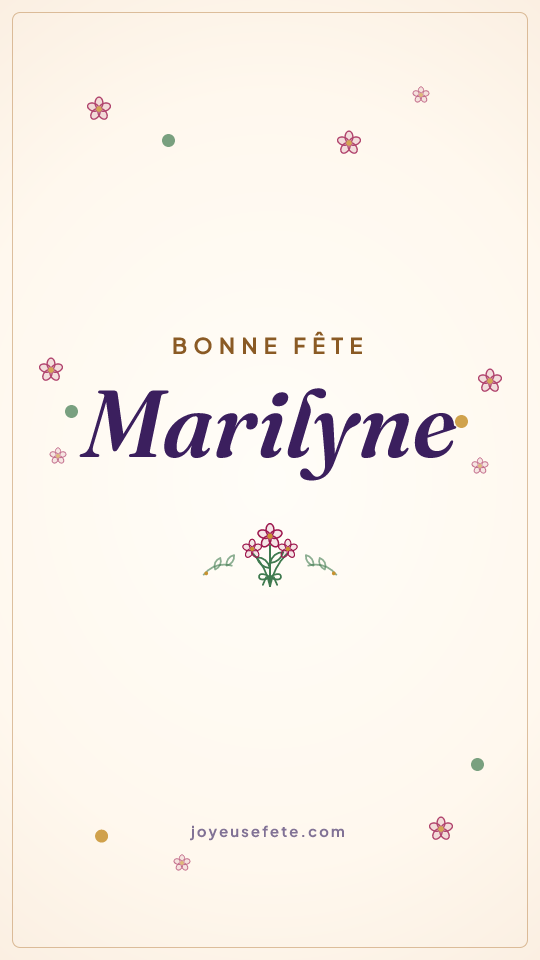 Image « Bonne fête Marilyne » au format story