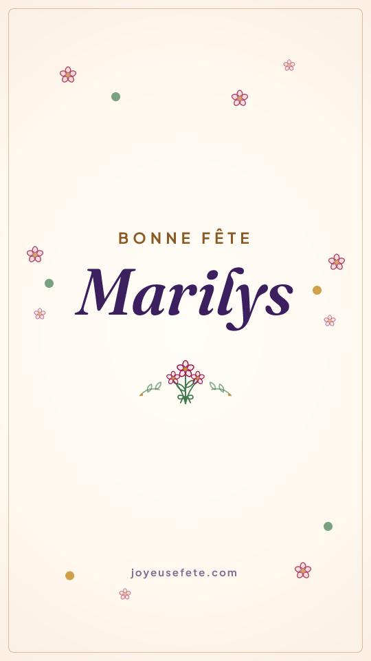 Image « Bonne fête Marilys » au format story