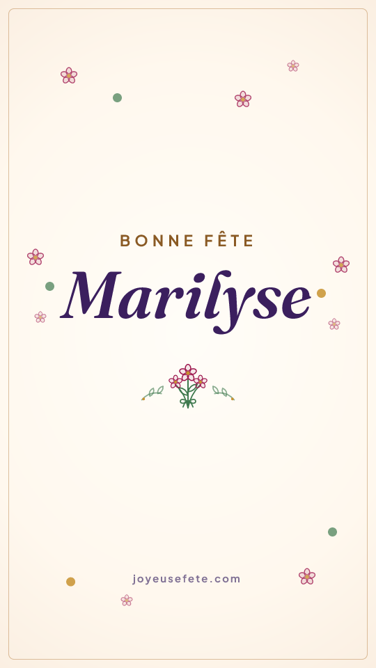 Image « Bonne fête Marilyse » au format story