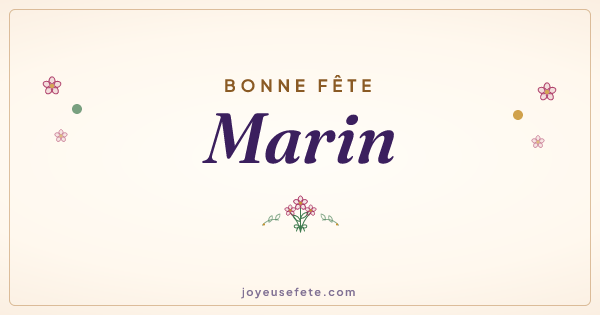 Image « Bonne fête Marin » au format large