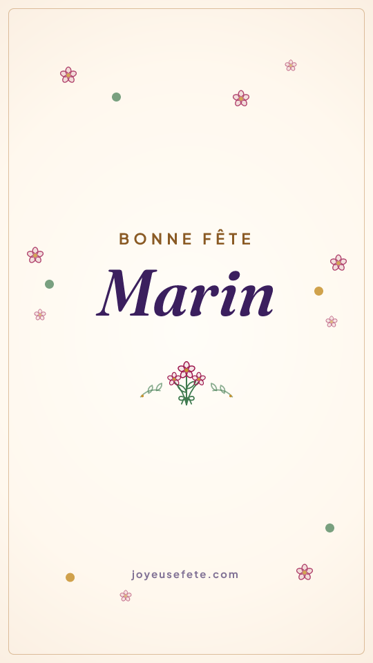 Image « Bonne fête Marin » au format story