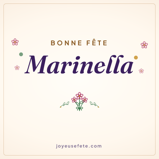 Image carrée « Bonne fête Marinella » pour WhatsApp