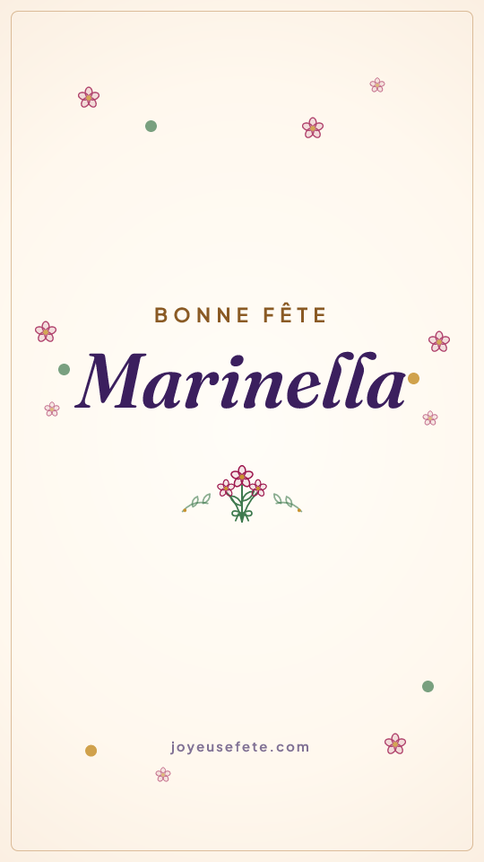 Image « Bonne fête Marinella » au format story