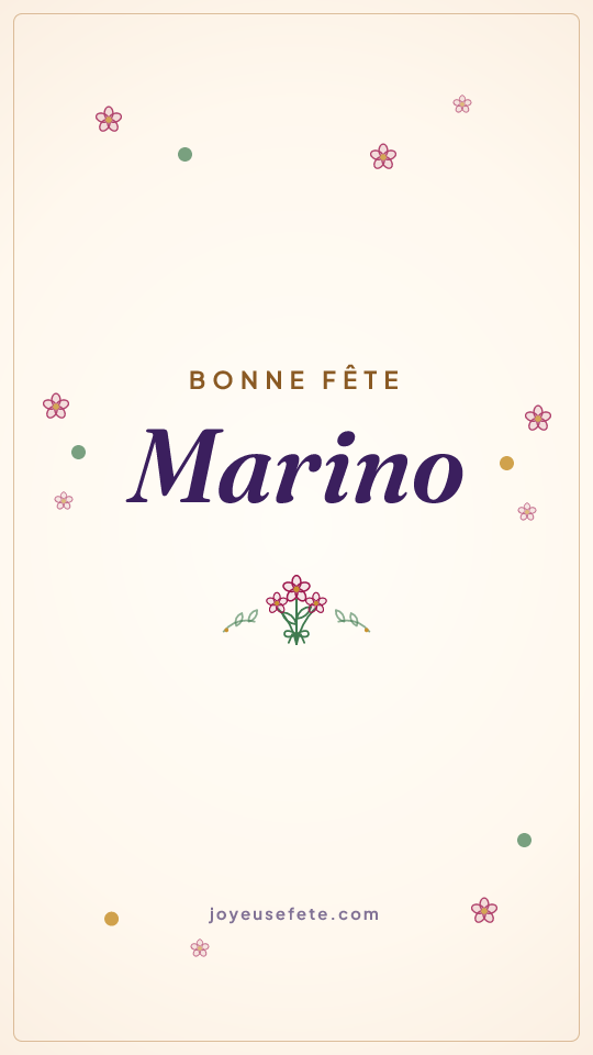 Image « Bonne fête Marino » au format story