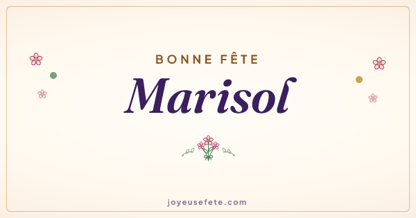 Image « Bonne fête Marisol » au format large