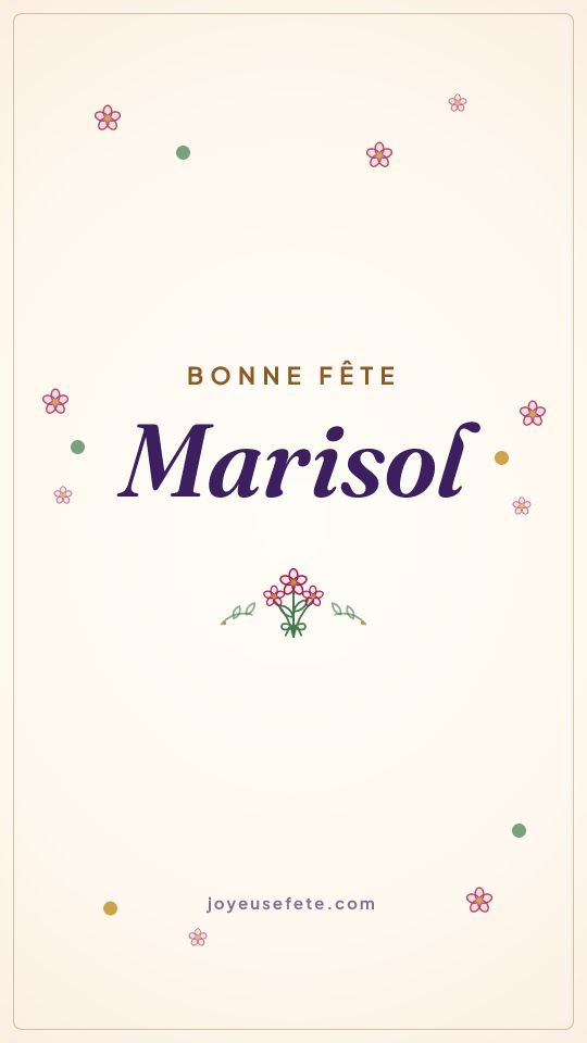 Image « Bonne fête Marisol » au format story