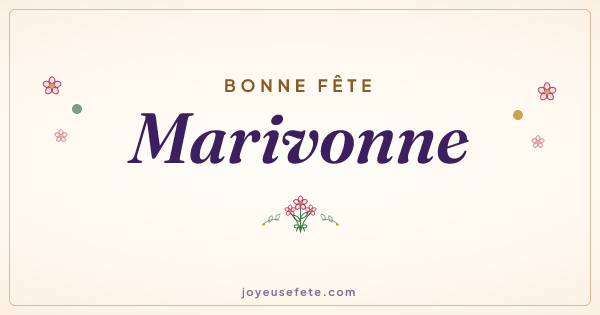 Image « Bonne fête Marivonne » au format large