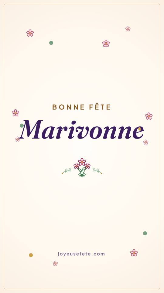 Image « Bonne fête Marivonne » au format story