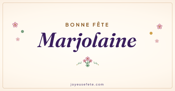 Image « Bonne fête Marjolaine » au format large