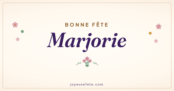 Image « Bonne fête Marjorie » au format large