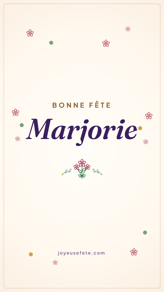 Image « Bonne fête Marjorie » au format story
