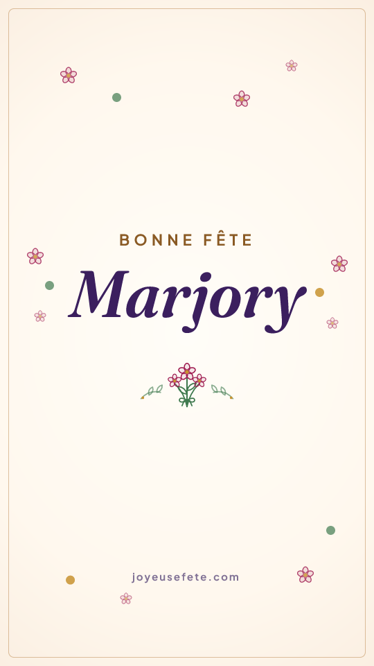Image « Bonne fête Marjory » au format story
