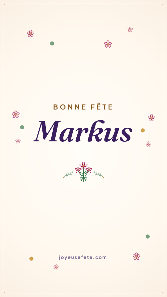 Image « Bonne fête Markus » au format story