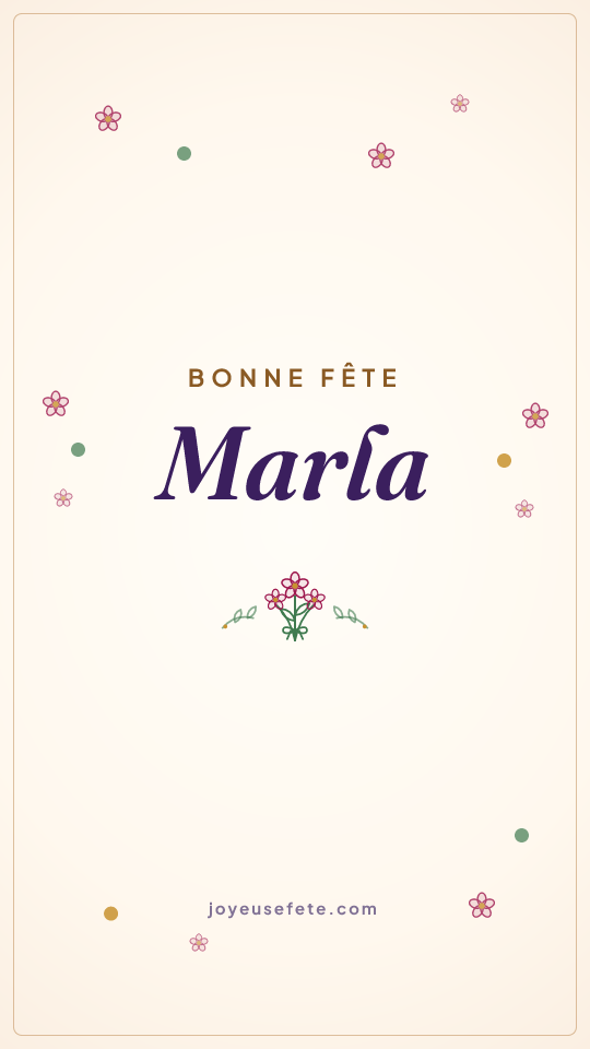 Image « Bonne fête Marla » au format story