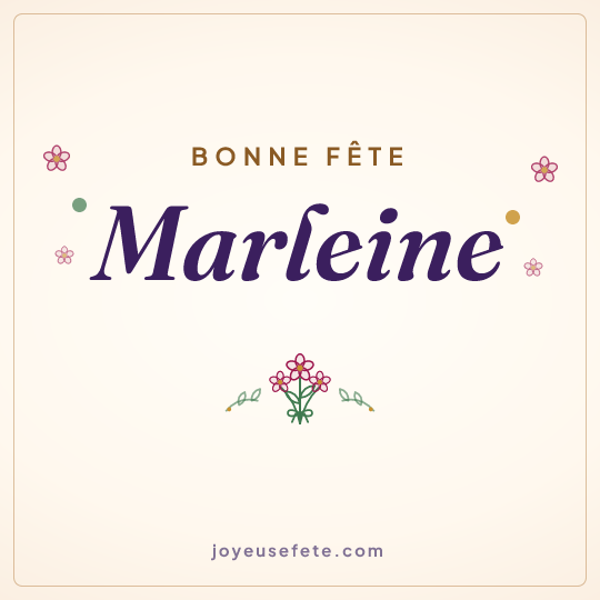 Image carrée « Bonne fête Marleine » pour WhatsApp