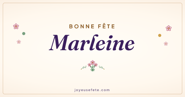 Image « Bonne fête Marleine » au format large