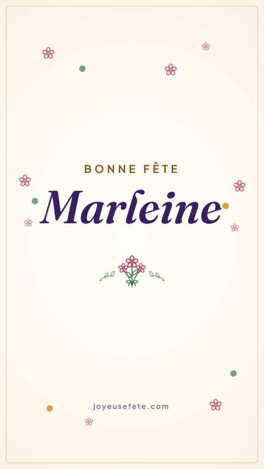 Image « Bonne fête Marleine » au format story