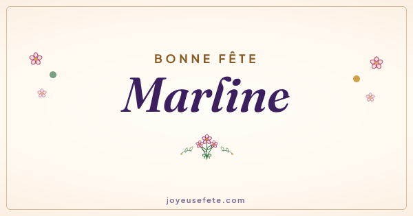 Image « Bonne fête Marline » au format large