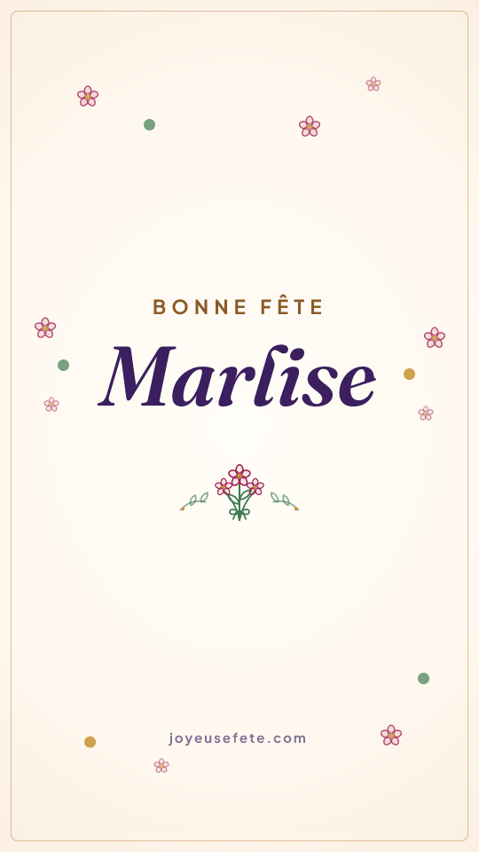 Image « Bonne fête Marlise » au format story