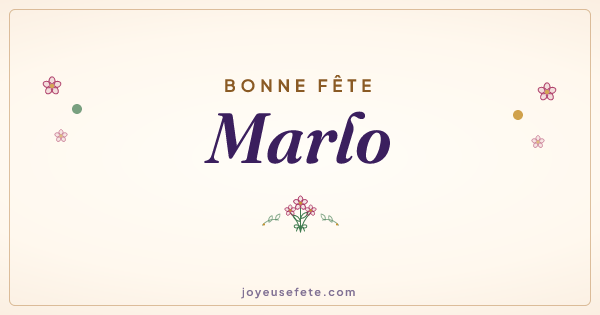 Image « Bonne fête Marlo » au format large