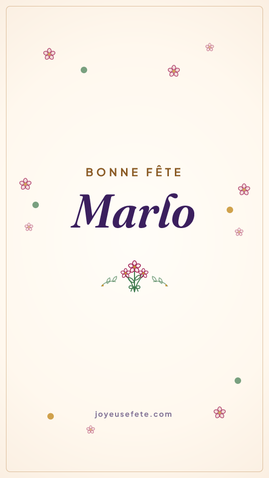 Image « Bonne fête Marlo » au format story