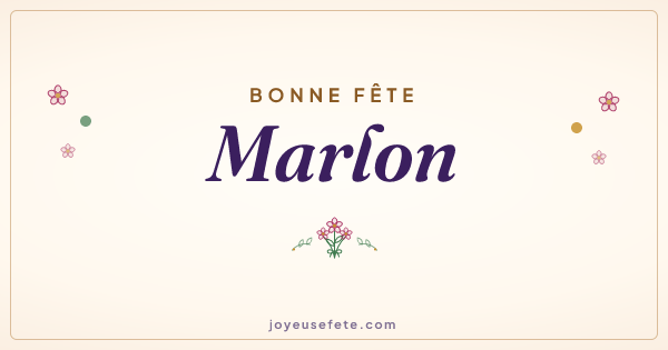 Image « Bonne fête Marlon » au format large