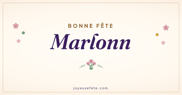 Image « Bonne fête Marlonn » au format large