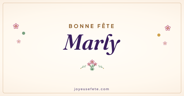 Image « Bonne fête Marly » au format large