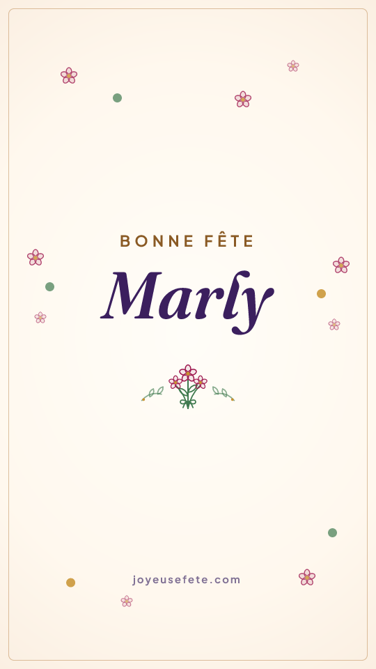 Image « Bonne fête Marly » au format story
