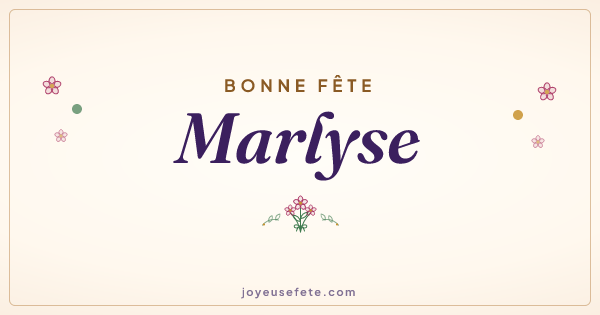 Image « Bonne fête Marlyse » au format large