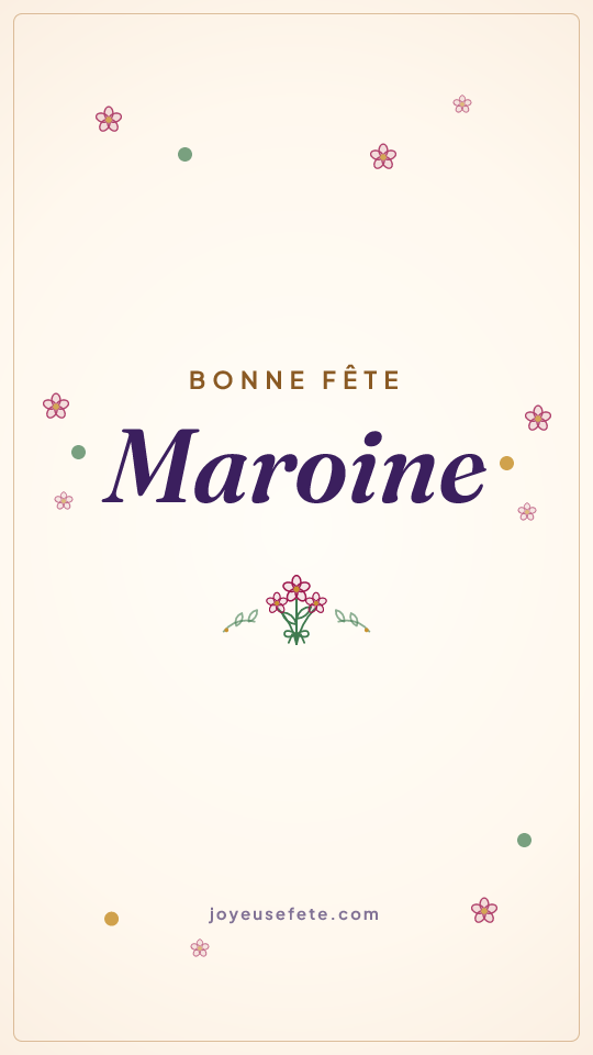 Image « Bonne fête Maroine » au format story