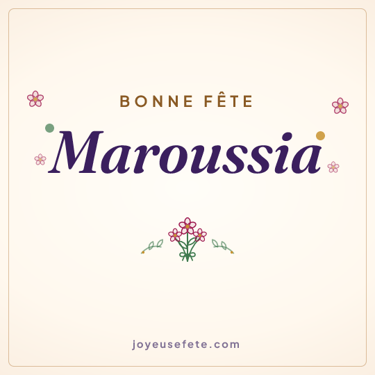 Image carrée « Bonne fête Maroussia » pour WhatsApp