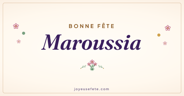 Image « Bonne fête Maroussia » au format large