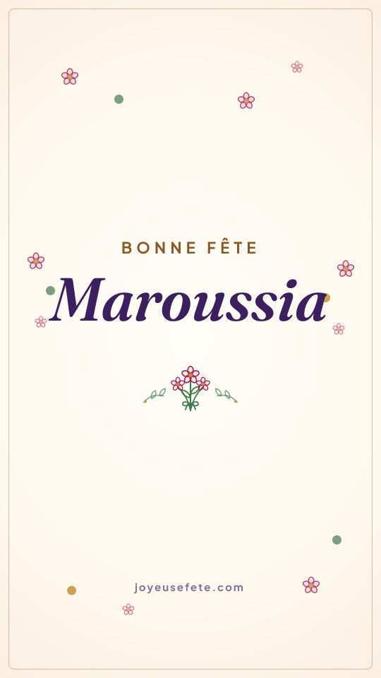 Image « Bonne fête Maroussia » au format story