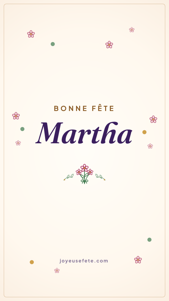 Image « Bonne fête Martha » au format story
