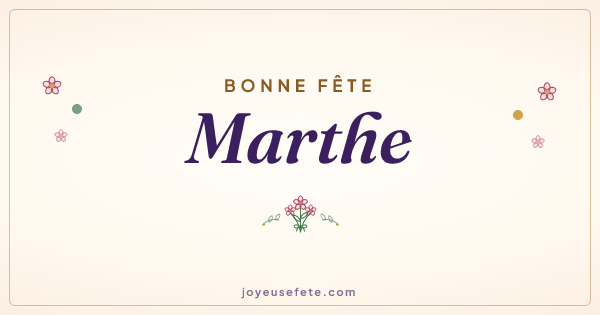 Image « Bonne fête Marthe » au format large