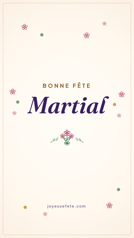 Image « Bonne fête Martial » au format story