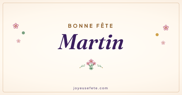Image « Bonne fête Martin » au format large