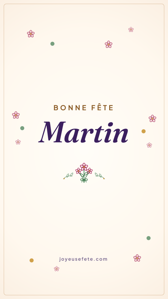Image « Bonne fête Martin » au format story