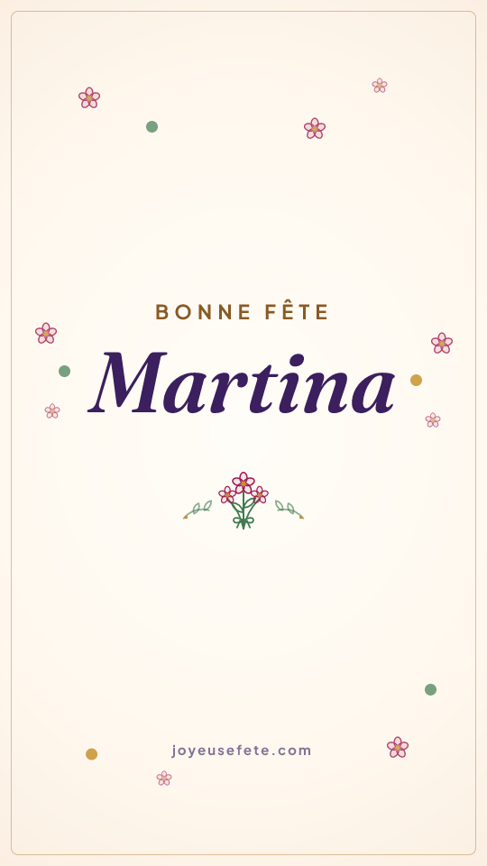Image « Bonne fête Martina » au format story