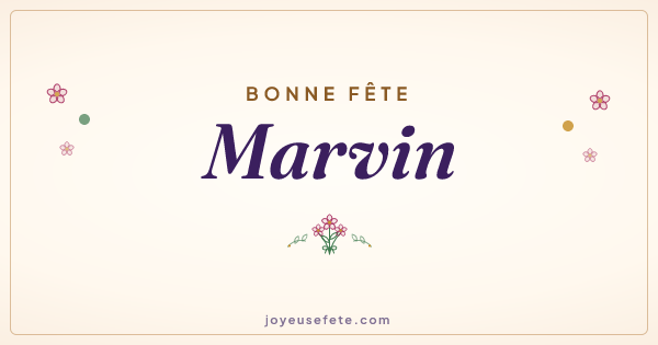 Image « Bonne fête Marvin » au format large
