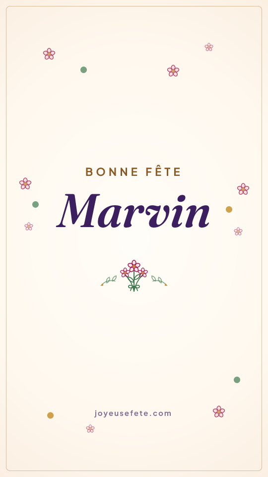 Image « Bonne fête Marvin » au format story