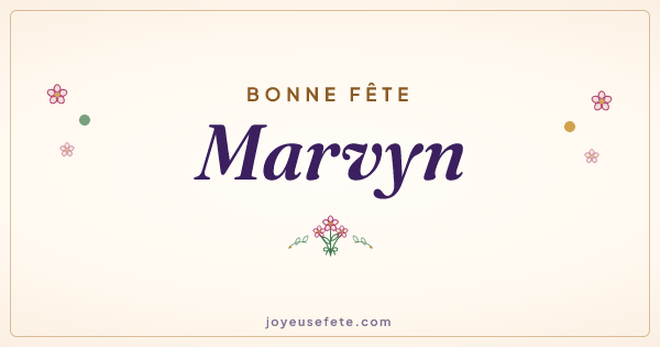 Image « Bonne fête Marvyn » au format large