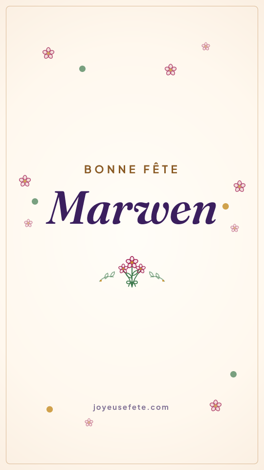 Image « Bonne fête Marwen » au format story